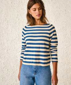 Bellerose Reacar Stripe Knit In Blue
