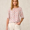 Bellerose Stuart Coral Floral Blouse 2 Bellerose Stuart Coral Floral Blouse