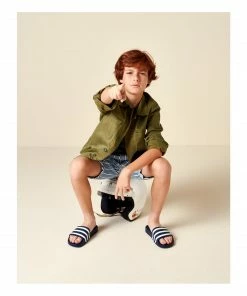 Bellerose Blue Padro Striped Bermuda Shorts