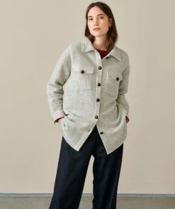 Bellerose Ari Grey Marl Shirt Jacket