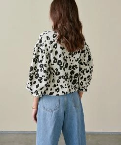 Bellerose Fafi Leopard Sweatshirt In Grey