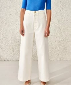 Bellerose Lotan Wide Leg Women's Trousers Natural