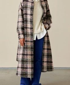 Bellerose Pink Vitto Check Coat