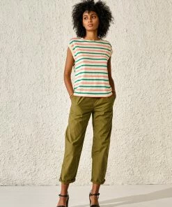 Bellerose Sevia T-Shirt In Green & Pink