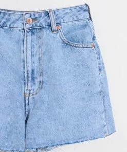 Bellerose Party Denim Shorts In Blue Bleach
