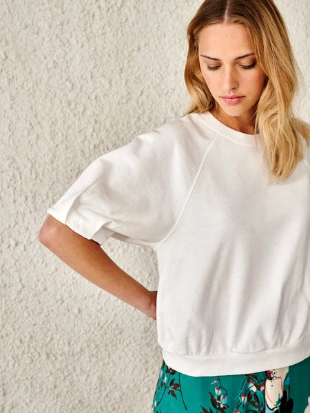 Bellerose Fil Sweatshirt - White 3 Bellerose Fil Sweatshirt - White