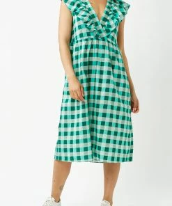 Bellerose Green Check Irmanda Dress
