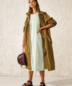 Bellerose Sabine Stripe Dress In Mint