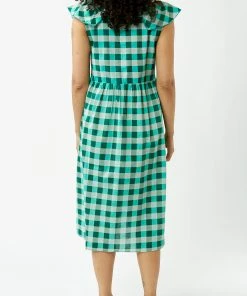 Bellerose Green Check Irmanda Dress