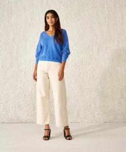 Bellerose Fellow V Neck Sweatshirt - Blue