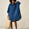 Bellerose Gladys Denim Dress In Mid Blue Stone