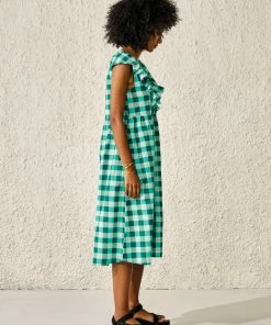 Bellerose Irmanda Check Dress In Green