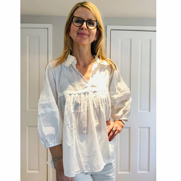 Bellerose Doushka Cotton Blouse Off White 4 Bellerose Doushka Cotton Blouse Off White