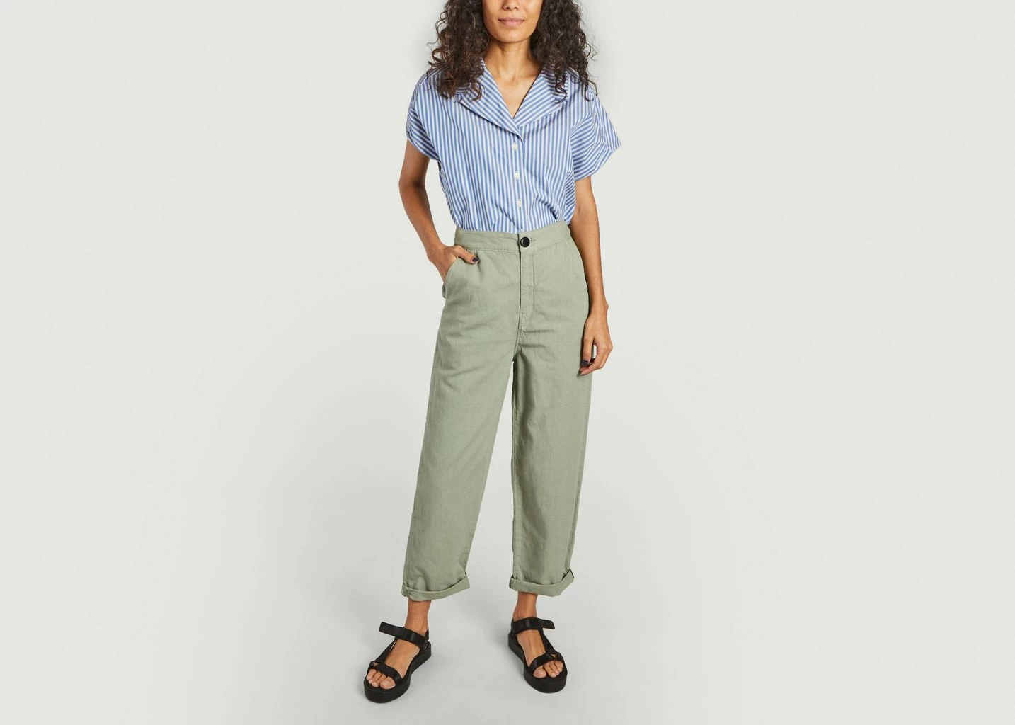 Bellerose Pasop Cotton And Linen Pants 5 Bellerose Pasop Cotton And Linen Pants