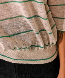 Bellerose Neep Linen Knit In Green