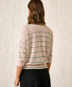 Bellerose Neep Linen Knit In Green
