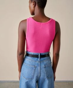Bellerose Nima Fluro Pink Ribbed Vest