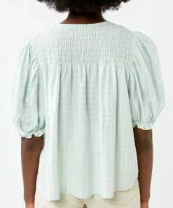 Bellerose Check C Sasha Puff Sleeve Blouse