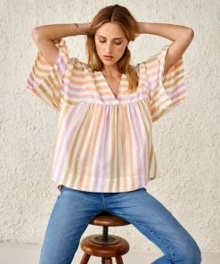 Bellerose Azelia Striped Woven Top