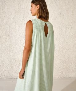 Bellerose Sabine Stripe Dress In Mint