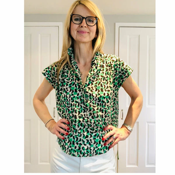 Bellerose Soukie Print Shirt- Green 4 Bellerose Soukie Print Shirt- Green