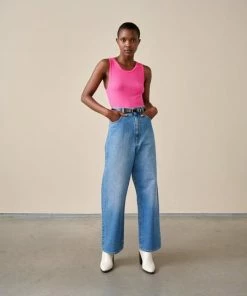 Bellerose Nima Fluro Pink Ribbed Vest