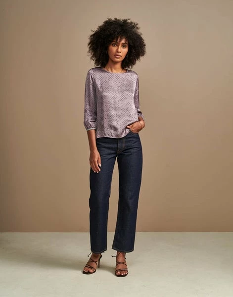 Bellerose Solong Lilac Spot Viscose Top 5 Bellerose Solong Lilac Spot Viscose Top